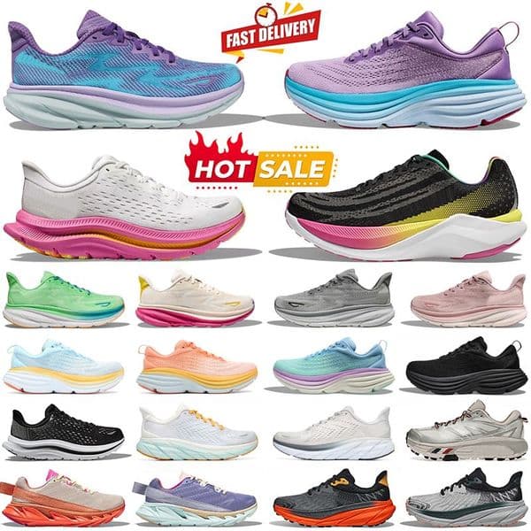 Hokawomen Hokamen 10 Womens Mens Clifton 9 Bondi 8 Kawana Running Shoes for Men Women Designer Sneakers Pink Triple Black White Outdoor Sports Trainers