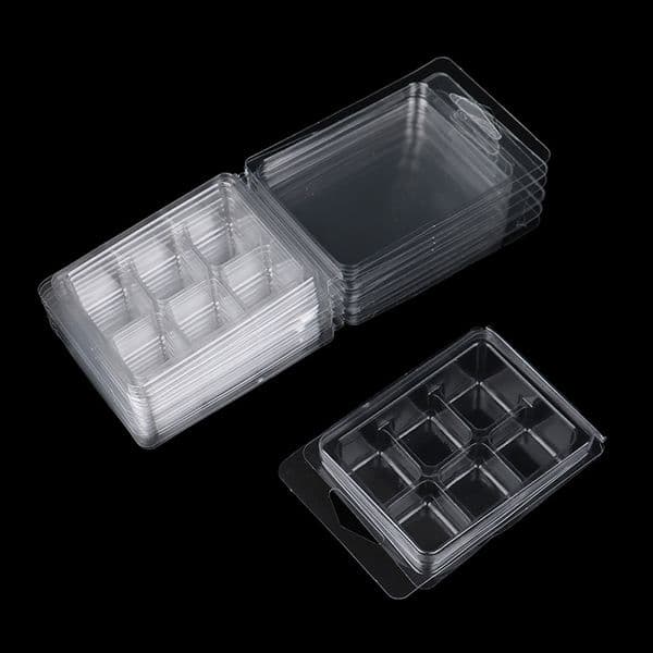 10Packs Wax Melt Molds Clear Wax Clamshells Wickless Wax Melt Candles Boxes