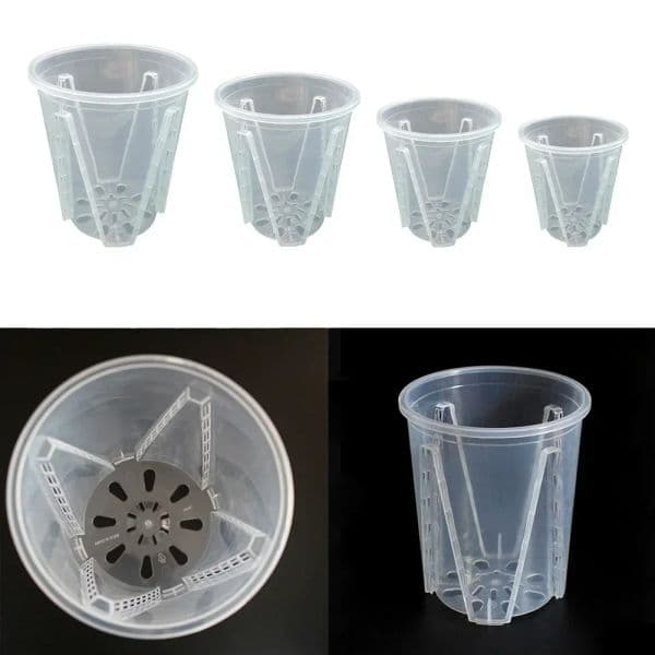 10/12/14/16cm Clear Orchid Pot Garden Plant Drainage Pots With Holes Nursery Pots For Planting Orchids Garden Supplies