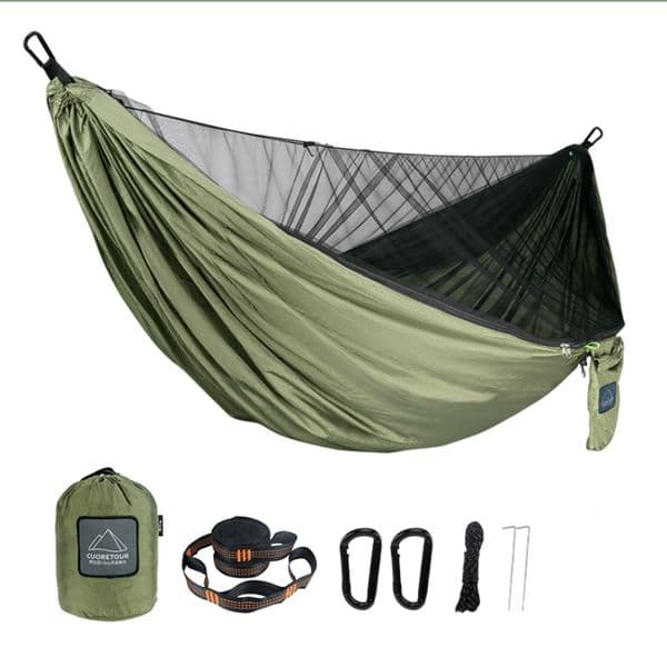Portable Quick Setup 290*140cm Travel Outdoor Camping Hammock Hanging Sleeping Swing Bed with Mosquito Net
