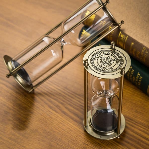Glass Empty Hourglass Timer Sand Leak Bottle Creative Birthday Gift Home DIY Retro Metal Frame Sandglass Home Desktop Decoration