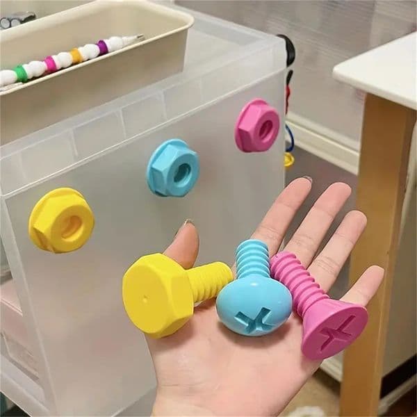 Creative Colorful Screw Self-adhesive Hook Cute Cartoon Sticky Hook for Wall Door Non Punching Hooks for Bag Random style combo