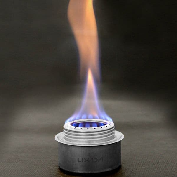 Camping Stove Portable Mini Aluminum Alloy Alcohol Stove with Lid Outdoor Camping Hiking Backpacking Cooking Stove