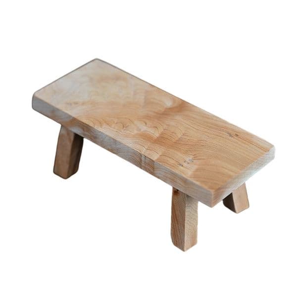 Creative Solid Wood Mini Stool Sculpture Decorative Display Base nament For Outdoor Decoration Wood Craft Holder