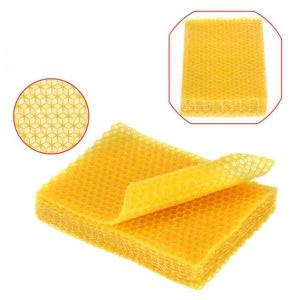 10Pcs Beeswax Candle Kit Special DIY Bee Comb Honey Frame Beehive Wax Beeswax Sheets for Modeling