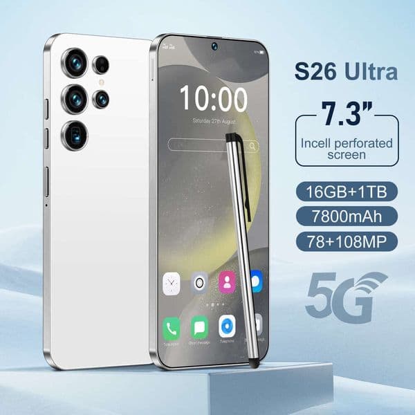 i15 i16 5G Hot Selling S26 Ultra Brand New Android 7.3 Inch 16+1T Phone Price