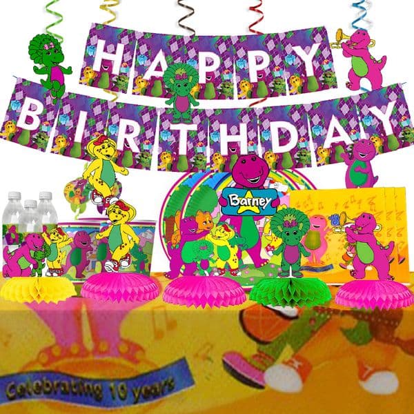 Barney's Great Adventure Party Supplies Decorations Kids Birthday Disposable Tableware Tablecloth Cups plate Party Theme Favors