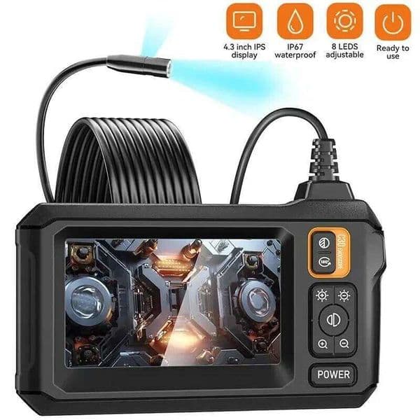 Industrial Endoscope 8Mm Hd1080p 4.3Inch IPS Screen 1080P Pipe Inspection Camera For Car Repair Ip67 Waterproof 8 LEDS