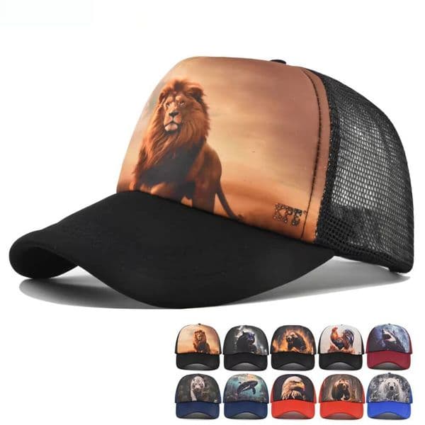 New Personalized Full-color Printed Mesh Embroidered Baseball for Men and Women, Animal Duckbill Hat ddmythur