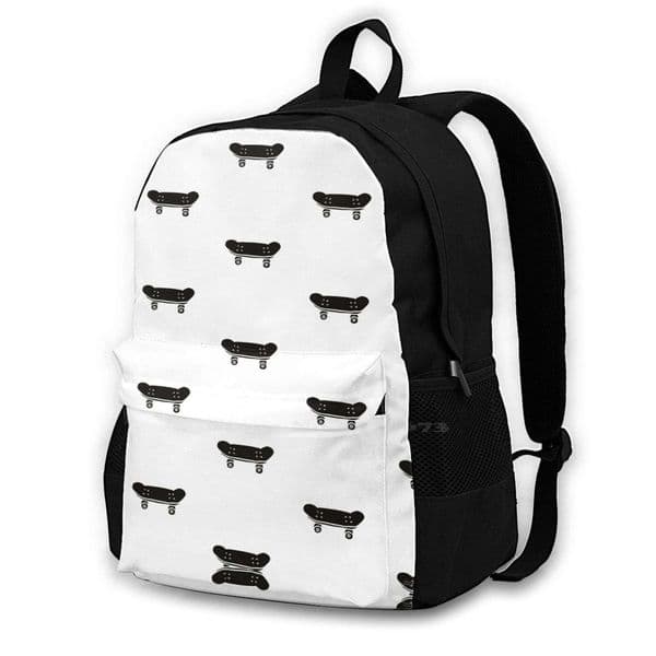 Skateboard School Bags For Teenage Girls Laptop Travel Bags Vector Logo Icon Silhouette Sport Cartoon Banner Doodle Skate