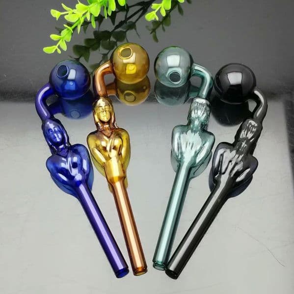 Smoke Pipes Hookah Bong Glass Rig Oil Water Bongs Full color charming beauty long glass curved pot