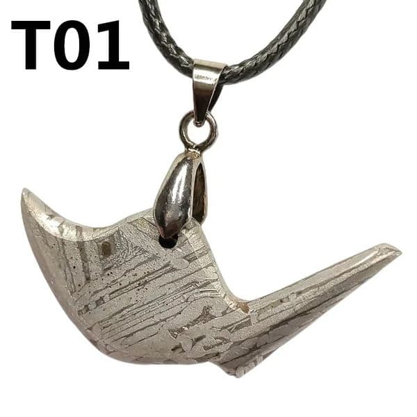 Muonionalusta Sky Iron Meteorite Necklace Men's and Women's Meteorite Pendant Jewelry Natural Meteorite Material Specimen