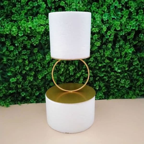 Gold Roud Metal Floating Cake Separator Cake Spacer Stand for Wedding Brithday Party Cake Decor