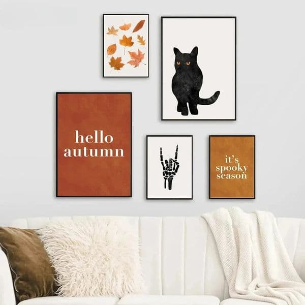 This Is Halloween Poster Ghost Skeleton Hello Autumn Canvas Art Nordic Painting Minimalist Print Wall Pictures Kids Room Decor