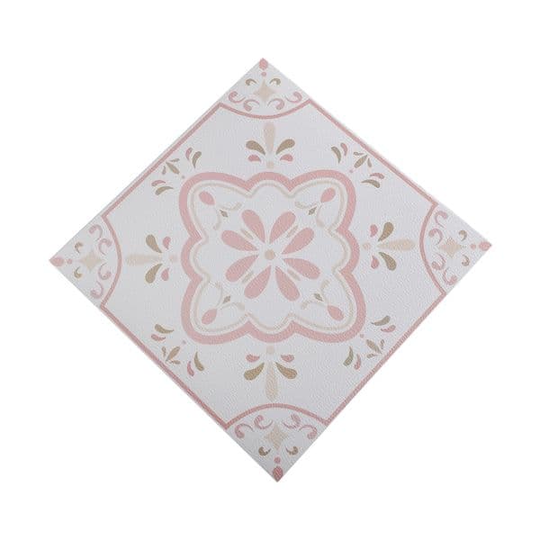 10Pcs Pink Arts Tile Stickers Pattern Self-Sticker 3D Wall Sticker Kitchen Waterproof Decals For Living Room Bathroom Decoration