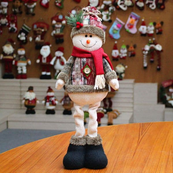 Toys For Kids Santa Snowman-Reindeer Christmas Decoration Leg Table Mantel Decoration Birthday Gift Toys For Children'S Parties