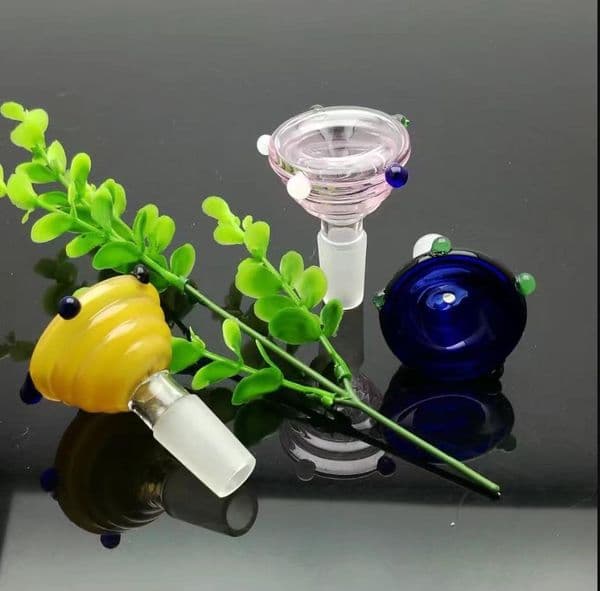 Glass Smoking Pipes Manufacture Hand-blown bongs Colorful spiral bubble head pipe