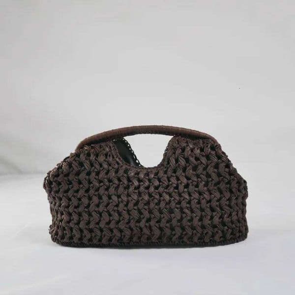 Elegant Ladies Chain Woven Handbag Straw Shoulder Fashionable Raffia Crossbody Beach Summer New Versatile Women's Bagluxury bag tote bag