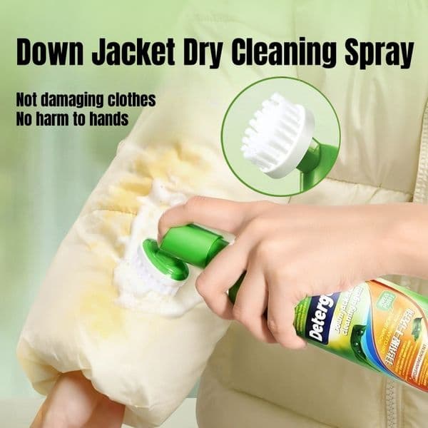 Down Jacket Dry Cleaning Spray Downwear Detergent Agent Dry Cleaner Oil Stain Remover Down Jacket Clothing Foam Cleaning Liquid