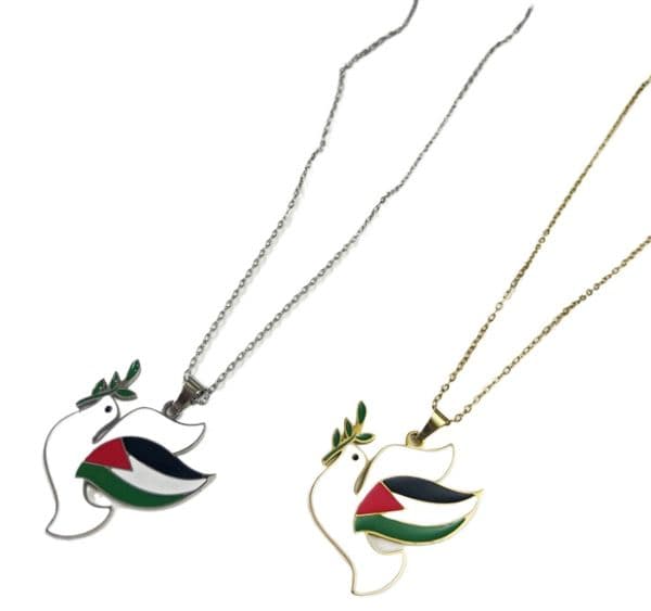 Stainless steel necklace Peace pigeon necklace Islamic Arab necklace European and American popular jewelry women men flag