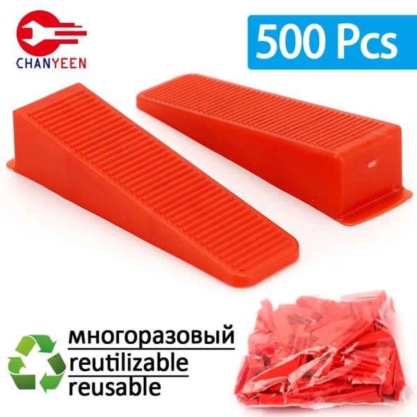 Red Ceramic Tile Leveling System Clips Spacers Wedges Insert for Tiling Floor Wall Carrelage Construction Tools Building