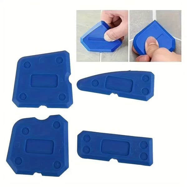 3/4pcs Home Cleaning Hand Spatula Tools Silicone Glass Cement Scraper Sealant Grout Remover Tools House Finishing Caulking Tools