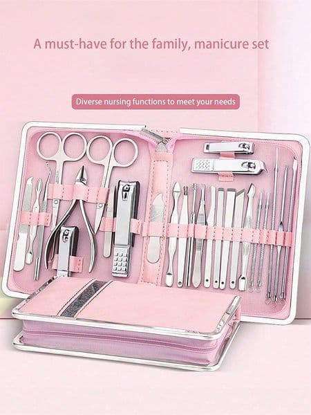 Nail Clipper Kit Manicure Set Stainless Steel Professional Pedicure Kit for Nail Care Tools Fingernails & Toenails with Portable