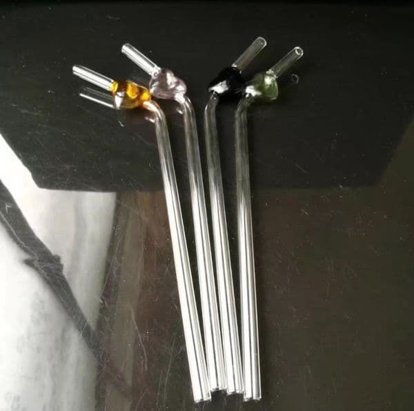 New peach heart straw , Wholesale glass bongs, glass hookah, smoke pipe accessories