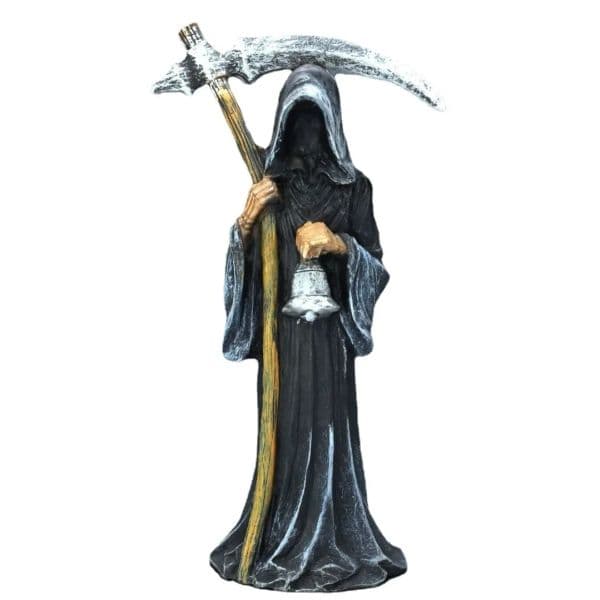 Scythe Collectible Gothic Fantasy Figurine Statue Halloween Death Sculpture Home Decor Accent Tabletop Decoration
