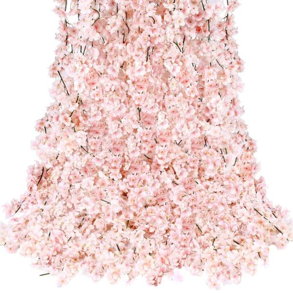 180cm Artificial Flowers Cherry Blossom Sakura Garland Wedding Arch Garden Backdrop Home Party Decoration Silk Fake Plants Vine