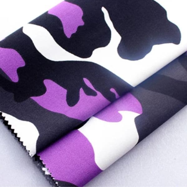 Purple Camouflage Polyester 65% Cotton 35% Fabric Thickened and Wear-resistant for DIY Tactical Clothing Pants Materials
