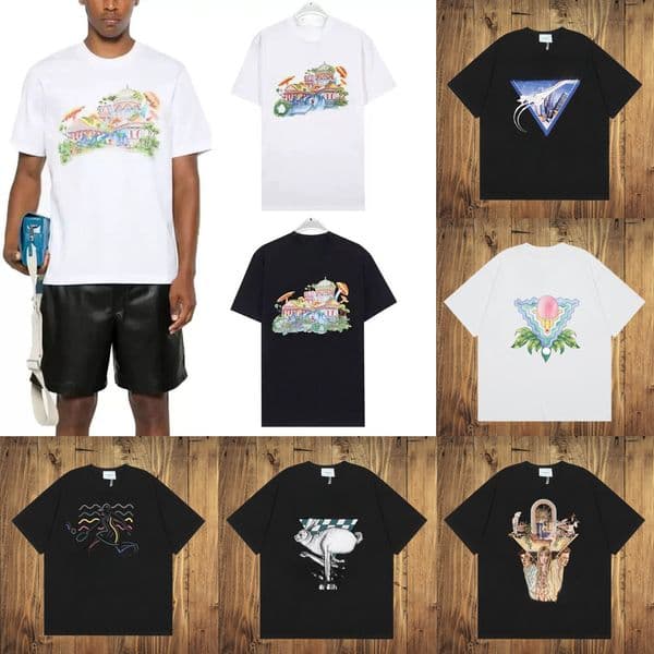 Casablancass Men T Shirt Designer T Shirt Women Fashion Luxury Tshirts casas blanca tshirts Casual Shirt Summer Pattern Classic Shirt blanca Shirt zcd2 7d8 68f