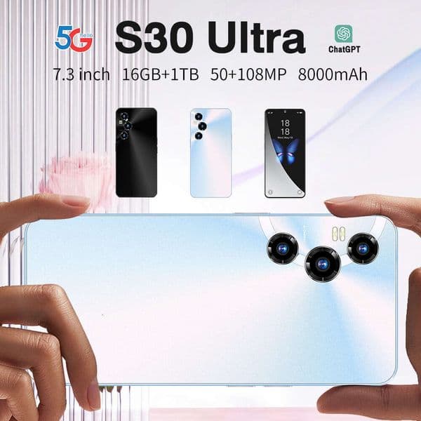 I15 I16 5G New S30Ultra7.3 Inch 4G Android 3+64GB Smartphone