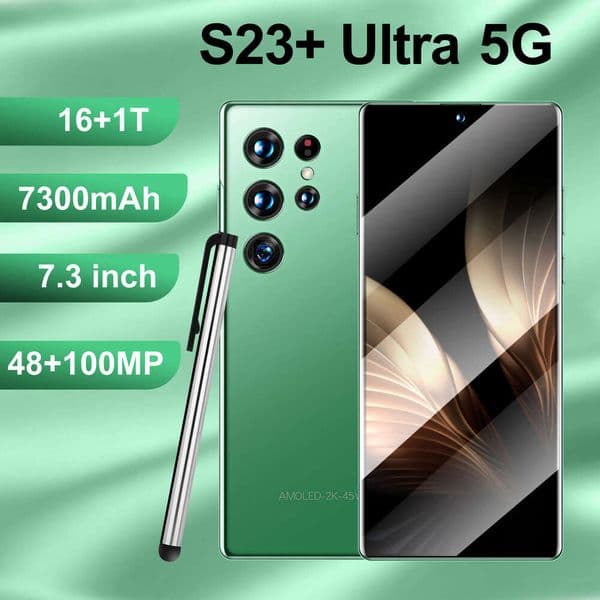 I15 I16 5G True 4G S23+ Ultra (3+64G) Android Smartphone Large Screen 7.3inch Mobile Phone