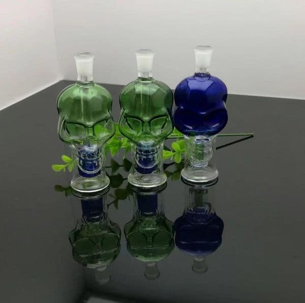 Colored skull glass water bottle Glass bongs Oil Burner Glass Water Pipe Oil Rigs Smoking Rigs
