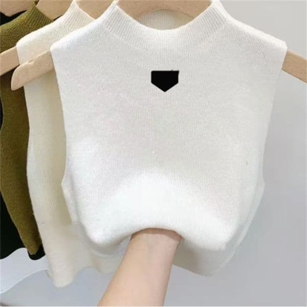 Designer vest sweater Women vests Sweaters spring fall loose Luxury Letter round neck pullover knit waistcoats sleeveless vest top waistcoat jumper woman plus size
