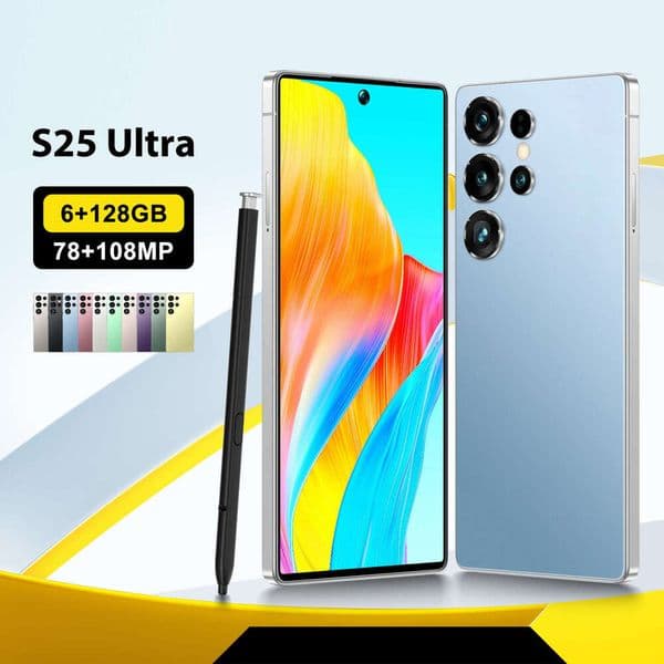 A2 I15 I16 5G S25Ultra Mobile Phone 6.75 Screen Built-in Pen 1:1 Real 4G Android 12 Hot-selling Model Camera