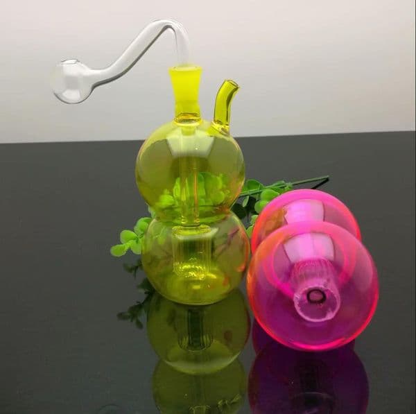 Smoking Pipes Coloured Hulu Mute Filter Glass Water Tobacco Bottle Great Pyrex Glass Oil Burner Pipe