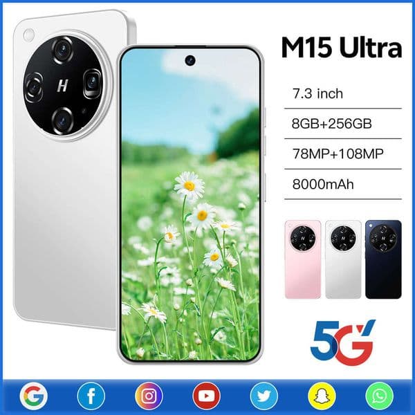 I15 I16 5G Phone X8 Ultra Memory 8+256GB Octa-core 13.0million Pixel Android 10