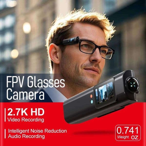 4K HD Glasses Wifi Mini Digital 0.96In IPS Screen Motorcycle Action Cam Wearable Eyeglasses Camera For Hiking Bike