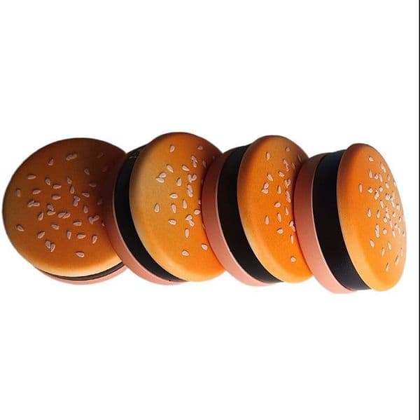 Smoking hookah Pipe Export hot selling hamburger 55mm grinder metal creative biscuit metal smoke