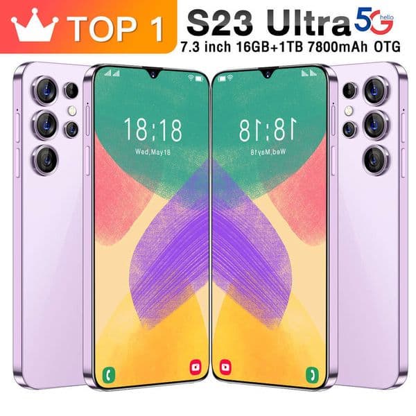 A2 I15 I16 5G S23 Ultra Phone 7.3inch Large Screen High-End Android 13 Smartphone