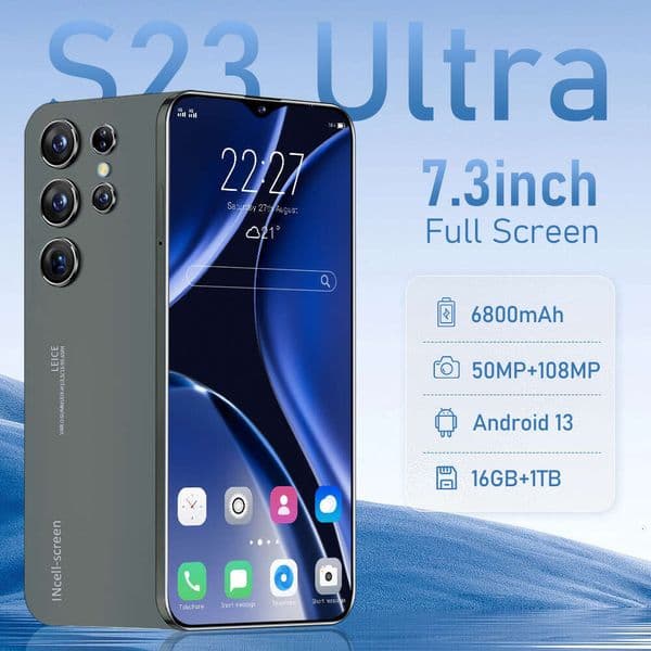 A2 I15 I16 5G S23 Ultra Phone 7.3inch HD 16+1TB Android Smartphone