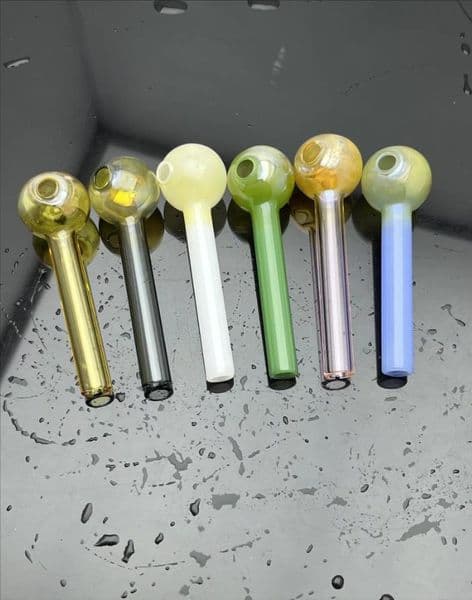 Glass pipe Oil Burner bong hookah Smoking Thickened Mini colorful bubble glass cooking pot water