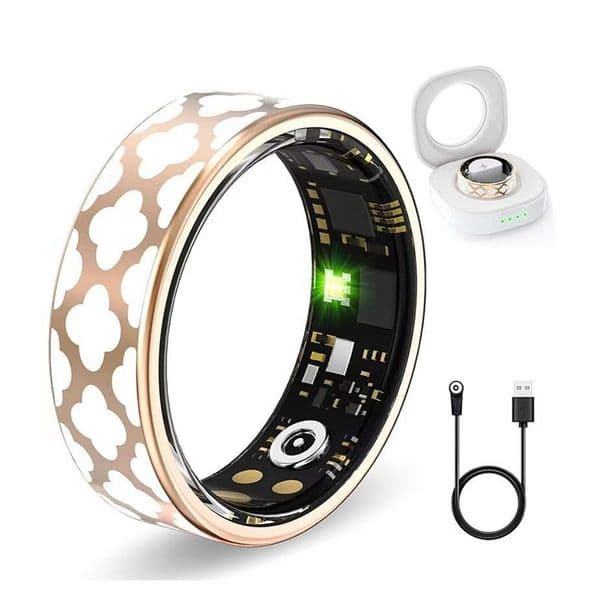 New Fashion Smart Ring Wearable Fitness Tracker Waterproof with Heart Rate Monitoring Function for Men & Women