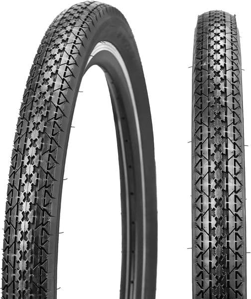 ZUKKA Bike Tire 24/26 x 2.125 Inch Tires 1 Pack Bicycle Replacement Tyres for Beach Cruiser Bike Black