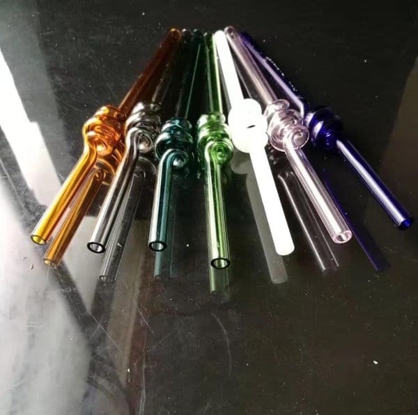 Color spiral straight straw Wholesale Glass Bongs Accessories, Glass Water Pipe Smoking, Free Shipping