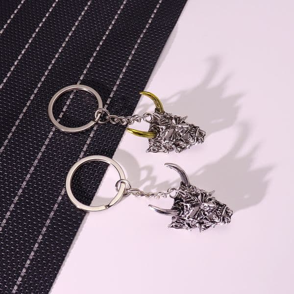 1 piece samurai keychain Japanese samurai oni mask cabochon keychain Bag Car key chain Ring Holder Charms keychains Gifts