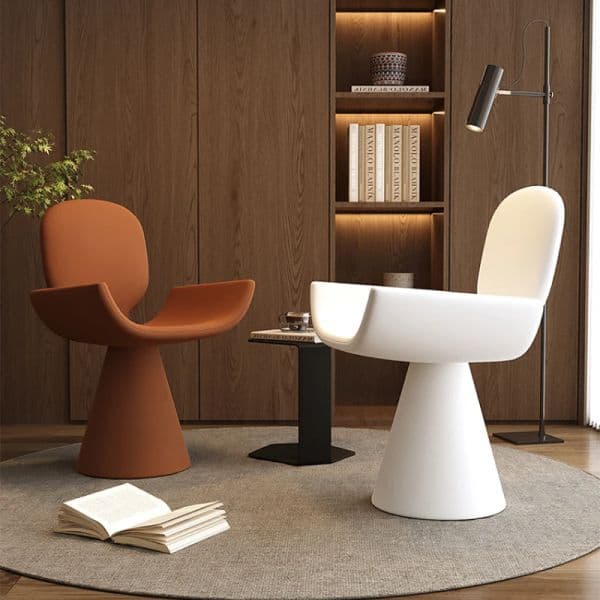 Modern Contracted Makeup Stool Bedroom Cream Wind Nail Chair Hotel Living Room Dining Room Comfortable Back Home Furniture