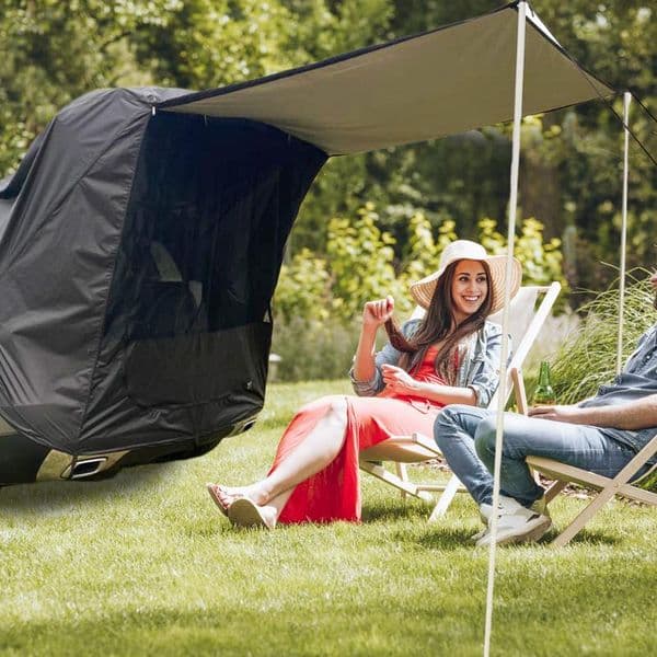 Car Tents For Camping Portable Car Tailgate Tent Comfortable Compact Shelter Quick Instant Canopy For Outdoor Hiking Beach Van